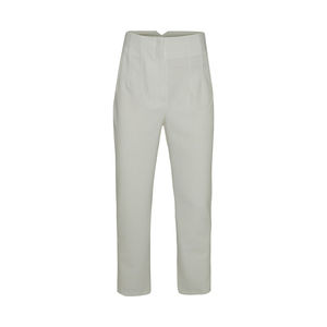 Women's High-Waisted Wide-Leg Chiffon <b>Trousers</b> Breathable <b>Elastic</b> <b>Waist</b> Knee-Length Pants - Product Image 1