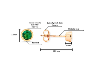 ต่างหูสตั๊ดวินเทจชุบทอง14K ผสมเพชร0.50กะรัตสำหรับเครื่องประดับแฟชั่นงานเลี้ยงของผู้หญิง - Product Image 3