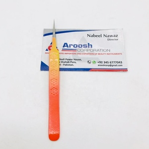 Pince à épiler d'extension de cils à pointe pointue en acier inoxydable de haute qualité couleur Ombre Logo personnalisé en gros - Product Image 2