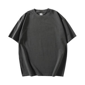 เสื้อยืดแขนสั้นผู้ชายสีดำหนา280ก. ดีไซน์พิมพ์ลายปักโลโก้ออกแบบได้ตามต้องการ OEM - Product Image 5