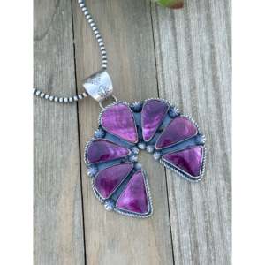 Pendentif Fleur d'Huître Épineuse Violette Naja en Argent Sterling par Jeff James - Product Image 3