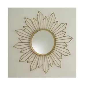 Espejo de pared con marco de metal redondo, espejo colgante de pared decorativo moderno para baño, dormitorio, sala de estar - Product Image 6