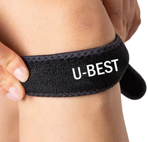 Rodillera Ajustable de Neopreno con Cierre de Velcro, Negra, Unisex, para Protección de Rodilla, Todas las Temporadas - Product Image 1