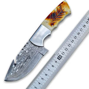 Couteau de chasse en acier damas fait à la main, couteaux de Camping forgés à la main, couteaux de chasse - Product Image 1