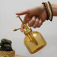 Pulvérisateur de plantes d'intérieur en plastique et verre de qualité supérieure, durable, avec buse en laiton et pistolet pulvérisateur à pompe pour usage en jardin