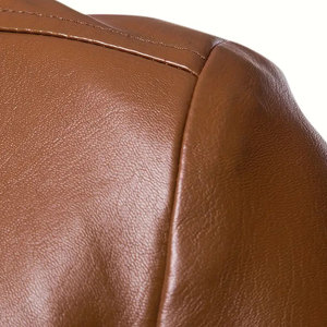 Manteau d'hiver en cuir véritable pour homme, de haute qualité, imperméable, respirant, personnalisé, à col rabattu, rembourré de duvet, fabriqué au Pakistan - Product Image 2