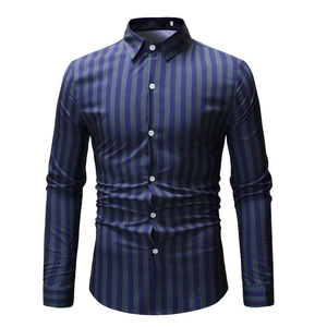 Otoño Invierno cómodo de manga larga botón abajo camisas casuales inteligentes para hombres cálido algodón Oxford tela sólida y elegante - Product Image 3
