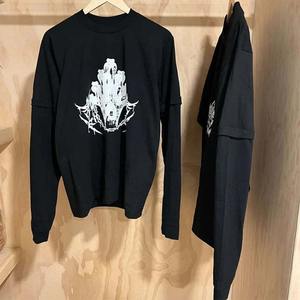 Camiseta Vintage de Alta Calidad con Estampado DTG Personalizado, Moda Y2K, Ropa Urbana, Camiseta de Doble Capa Extra Grande para Hombre, Estilo Hip Hop - Product Image 4