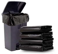 Bolsa de basura grande de plástico negro Bolsa de basura de plástico forro de plástico
