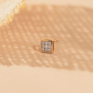 Pendientes de Botón de Lujo para Hombre, con Diamantes Cultivados en Laboratorio, en Oro Amarillo |   Regalo de Compromiso, Boda, Aniversario y Fiesta, Pureza de 18KT - Product Image 1