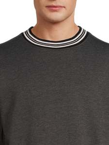 Jersey de Otoño Invierno para hombre, Sudadera de cuello redondo suave de gran tamaño, Color sólido, estampado Digital, poliéster/algodón, ajuste holgado - Product Image 3