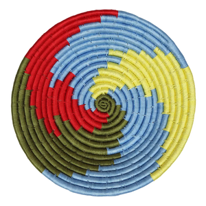 Venta al por mayor 2023 hecho a mano Sabai Grass placas de pared decorativas juego de cinco disponibles en placas de pared de embalaje asequible - Product Image 6