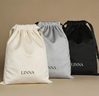 Sac à poussière en velours doux de qualité supérieure avec cordon de serrage, logo personnalisé, pochette réutilisable, emballage de luxe, adapté aux sacs à main et aux cosmétiques