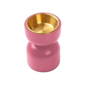 Brûleur d'encens en bois rose foncé artisanal avec diffuseur d'aromathérapie en laiton poli pour la méditation de décor de parfum de maison - Product Image 2