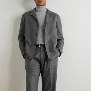 Chaqueta clásica de lana para hombre: cálida y elegante, perfecta para ropa de invierno y salidas informales, disponible en varios colores - Product Image 2