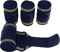 Ensemble de 4 enveloppes pour jambes de polo de cheval, ensemble d'enveloppes souples pour chevaux, bandage élastique en polyester pour jambes équestres, ensemble de pinces pour chevaux