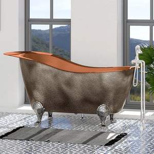 Designer Metal Copper <b>Bathtub</b> For High End Bathroom Interiors Creating Unique And Luxurious Bathing Space - Product Image 2