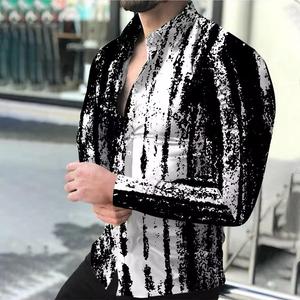 Fashion Floral Print <b>Men's</b> <b>Shirt</b> Social <b>Mens</b> <b>Hawaiian</b> Button up Long Sleeve Cardigan <b>Shirt</b> Cs11 - Product Image 2