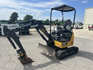 Mini-excavatrice Johnn Deerre 17G, chenilles en caoutchouc, station ouverte, bras standard, godet à dents de 12 pouces, kit de fixation - Product Image 4