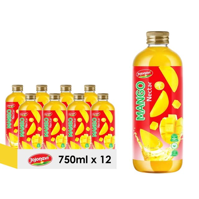 JOJONAVI Mango Juice Drink Nectar in 750ml Glass Bottle Wholesale Supplier Private Label OEM ODM