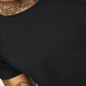 T-shirt pour homme en denim délavé vintage, personnalisation en gros, t-shirt en denim délavé noir de haute qualité, personnalisé, 100% coton, t-shirt en denim délavé - Product Image 5