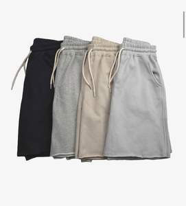 Streetwear formel en coton tricoté épais pour hommes T-shirts et shorts de grande taille avec coupe régulière - Product Image 6