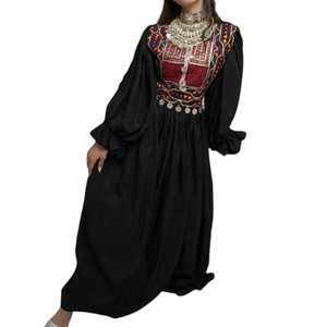 Vestido Afgano Tradicional Vintage de la Colección Nupcial Estilo Kuchi Pashtun de Qulabaton Dozi Design, Vestido Afgano Vintage 2025 - Product Image 1