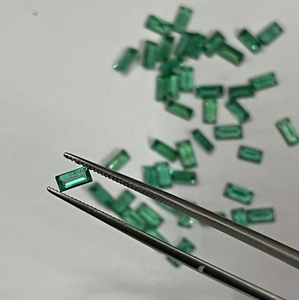 Émeraude naturelle de qualité supérieure du Zambie, taille baguette 3x5 mm, lot de pierres vertes vives - Product Image 6