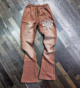 Sudadera y pantalones de alta calidad, ropa de calle, letras impresas, LOGOTIPO personalizado, bloque de Color, cordón, Conjunto de sudadera con capucha de moda para hombres - Product Image 2