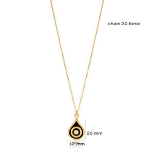 สร้อยคอดีไซน์เสน่ห์เคลือบสีดำแบบตุรกีทำด้วยมือเครื่องประดับเงินสเตอร์ลิงสำหรับ925 - Product Image 2