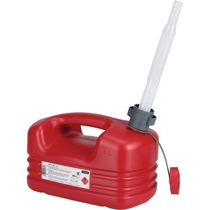 Bidón de Combustible de HDPE Rojo de 5L, L331xW185xH237mm, Equipo de Seguridad y Supervivencia PRESSOL - Product Image 1