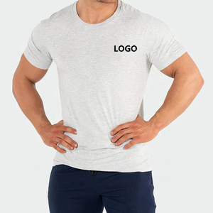 Offres Spéciales hommes mode décontracté Sport T-Shirt 100% coton biologique respirant musculation Fit couleur unie Designer article - Product Image 3