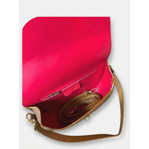 Structured Crossbody <b>Bag</b> in Genuine Dollar Leather - Made in Italy - Art. 26004 - Product Image 5