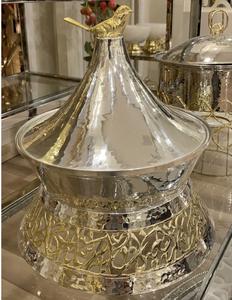 Casserole en aluminium de grande capacité avec pot intérieur en acier inoxydable pour servir plusieurs personnes lors des repas en famille - Product Image 1