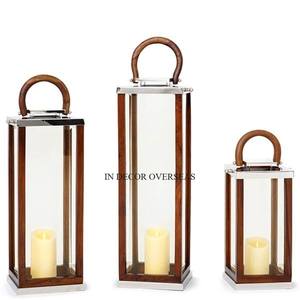 Precioso aspecto montado en la pared de alto grado chapado en oro de Metal y vidrio transparente hecho portavelas linterna suministros de decoración del hogar - Product Image 6