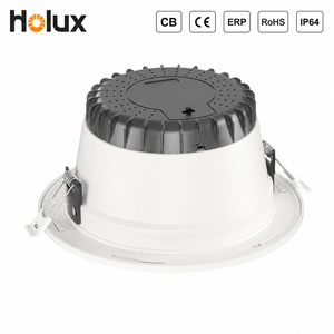 Downlight LED de 35W y 8 <span class=keywords><strong>Pulgadas</strong></span>, 3CCT, IP64, IK06, UGR<19, Empotrable/Superficie, Recorte de 195-210mm, CE, CB, ERP, RoHS, Holux, IES, LDT - Product Image 1