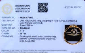 Bague en or massif 18 carats certifiée IGI pour femme, minimaliste, avec diamant rond taille brillant, livraison le jour même - Product Image 4