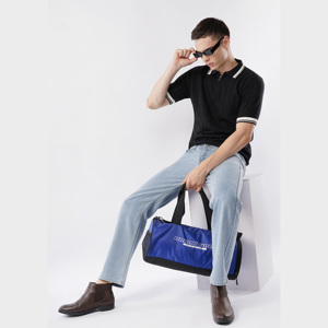 เสื้อโปโลแขนสั้นมีซิปสำหรับผู้ชายเสื้อถักสีพื้นเสื้อสวมหัวแบบหลวมลำลองฤดูร้อน - Product Image 4