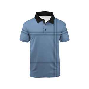 เสื้อโปโลพิมพ์ซับลิเมชันของผู้ชายผ้าโพลีเอสเตอร์แห้งเร็วมีความยืดหยุ่นน้ำหนักเบาผู้ผลิตโรงงานผ้าสำหรับยิมและกีฬา - Product Image 4