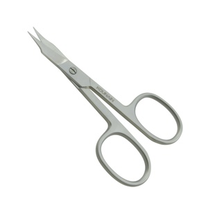 KOUNAIN Professional 420 Stainless Steel Manicure Scissors 9cm Curved Cuticle Facial Hair <b>Remover</b> Sharp <b>Nail</b> Art Cutting Ability - Product Image 1