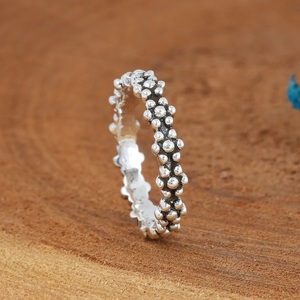 Flower <b>Ring</b> Minimalist Dainty Cute Flowers Eternity <b>Ring</b> 925 Sterling Silver Daily Wear Stacking <b>Ring</b> for Women - Product Image 2