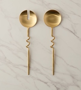 High Quality Unique Design Stainless Steel <b>Silver</b> Plated Mirror Coffee Spoon <b>Set</b> 2-Piece 10ml Eco-Friendly Dishwasher Safe - Product Image 1