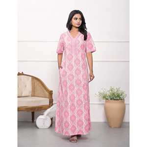 Camisón Blanco y Rosa 100% Algodón, Tela Popelina Suave y Cómoda, Cierre de Botones, Logotipo Personalizable, Tallas ODM XS, Conjunto de Ropa para Estar en Casa - Product Image 3