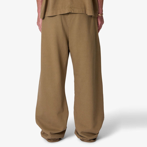 Pantalones Deportivos Casuales de Alta Calidad 100% Algodón, Corte Regular, Holgados, Pierna Ancha, Ligeros, Cintura Elástica, Resistentes al Viento, Transpirables 500 - Product Image 3