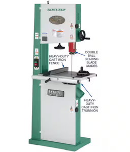 Grizzlys Industrial 17 pouces Scie à ruban 2HP avec support en fonte, machine industrielle de découpe de métal à vendre - Product Image 5