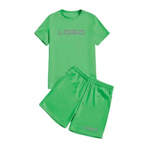 Men's Casual Plus Size Breathable High Street Two-Piece Summer T-shirt and Shorts <b>Set</b> Loose Fit Short Sleeve - Product Image 2
