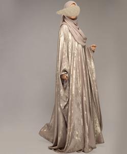 Abaya de Satén de Lujo Personalizada al por Mayor, Antiarrugas, Hecha a Mano, Estilo Dubái, Manga Larga, Elegante, Ropa Musulmana de Alta Calidad para Mujer - Product Image 4