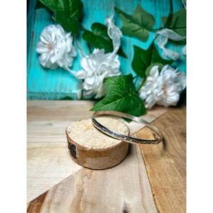 Navajo Handmade Sterling <b>Silver</b> Fine <b>Bangle</b> <b>Bracelet</b> - Product Image 2