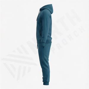 Conjunto Deportivo de Pantalones y Sudadera con Capucha de Felpa de Algodón de Alta Calidad para Hombre, Lavado Ácido, Estilo Jogger, Ropa Deportiva para Gimnasio y Fitness - Product Image 3