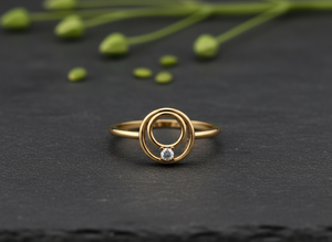 Anillo Vintage de Oro de 14k con Diamante Creado en Laboratorio, Corte Brillante Redondo, Joyería para Mujer, Anillo de Compromiso, Boda, Aniversario, Banda Personalizada OEM ODM - Product Image 4